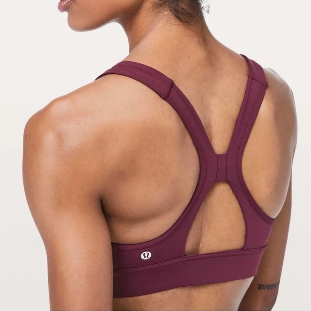 Lululemon Power Through Bra — NWT — Size 8 B/C— Cassis, NWT